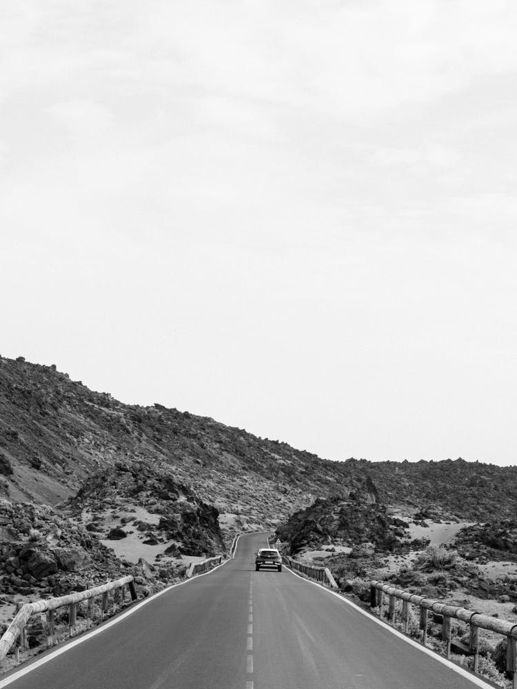 Road in Teide National Park, road, rocks, Canary Islands