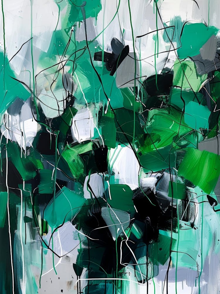 Green Abstract Painting