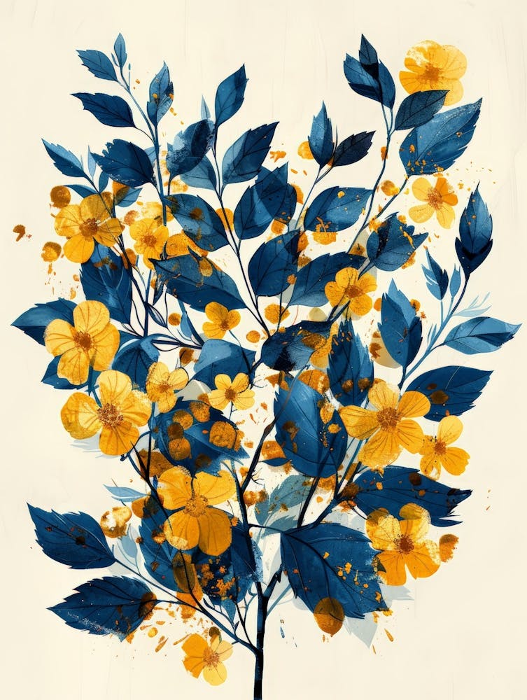Blue And Yellow Flowers 2