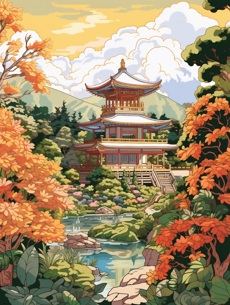 Ryoan Ji Garden Japan  Illustration 1