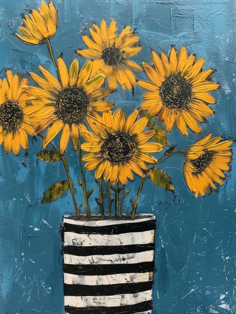 Sunflowers In A Vase 34