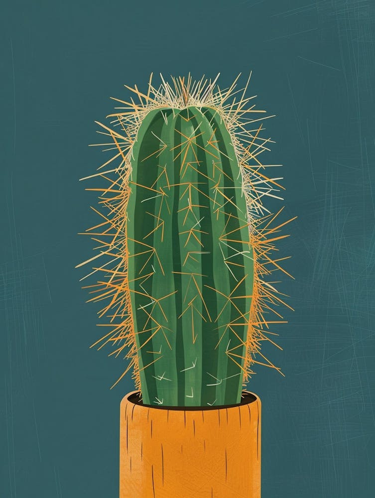 Barrel Cactus Minimalist 3