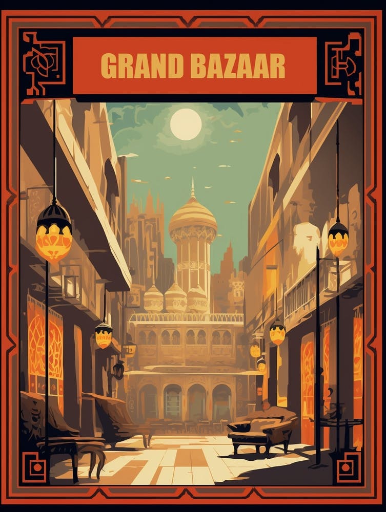 Grand Bazaar Kapal Modern Pixel Art 3