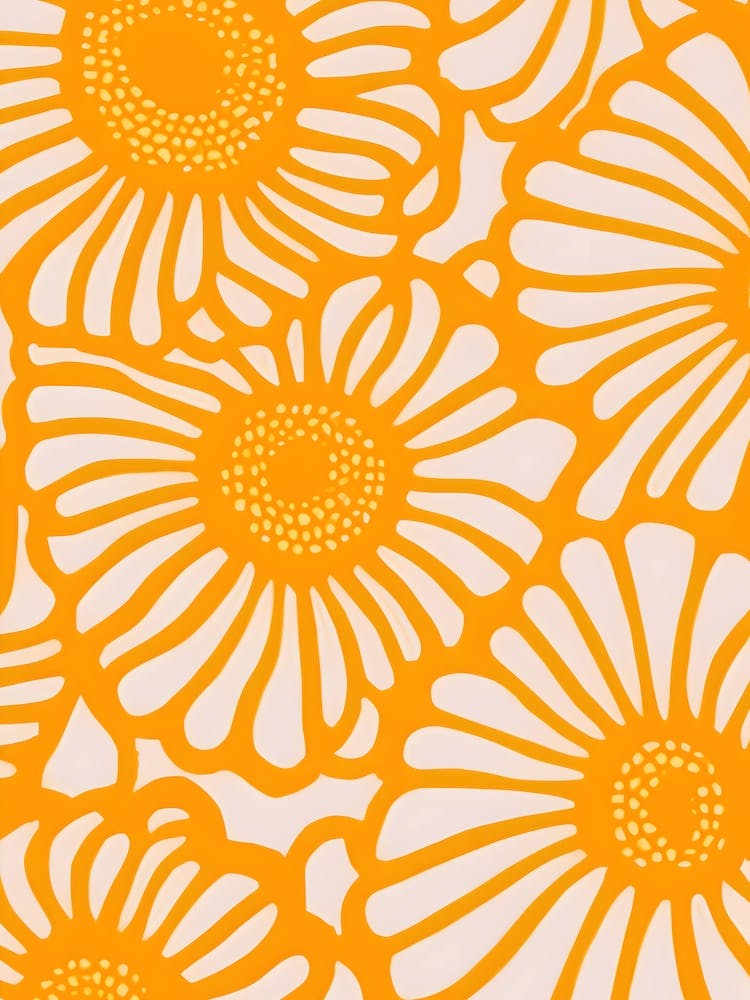 Orange Daisy Flower Illustration