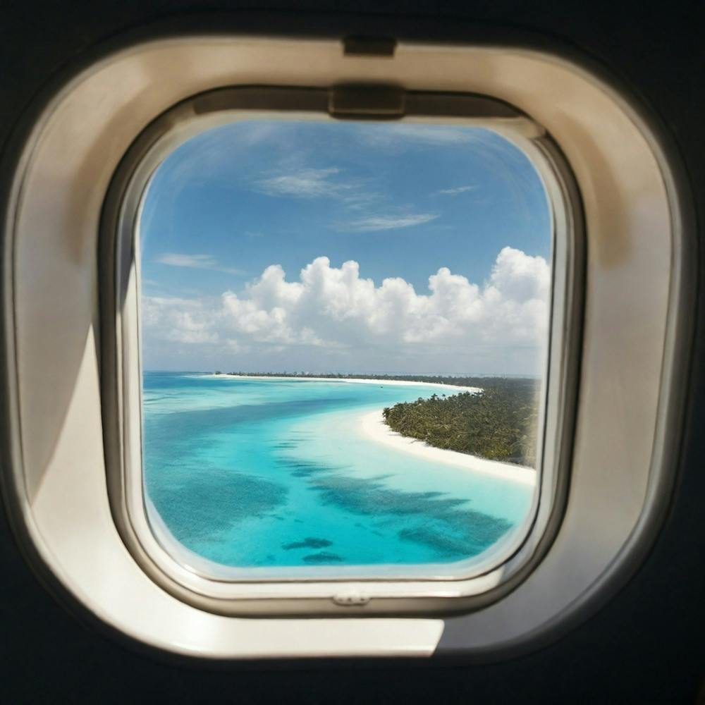 Airplane Window View