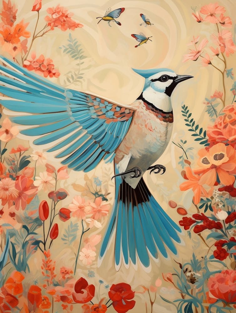 Blue Jay 3 Detailed Bird Painting