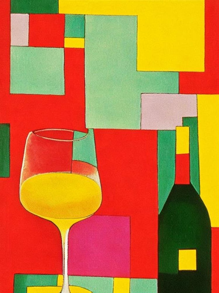 Alvarinho Paul Klee Inspired Abstract Cocktail Poster