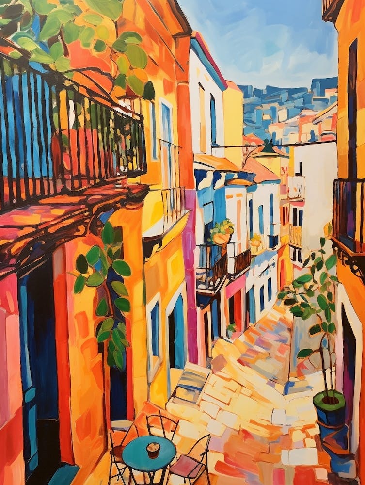 Malaga Spain 3 Fauvist Painting
