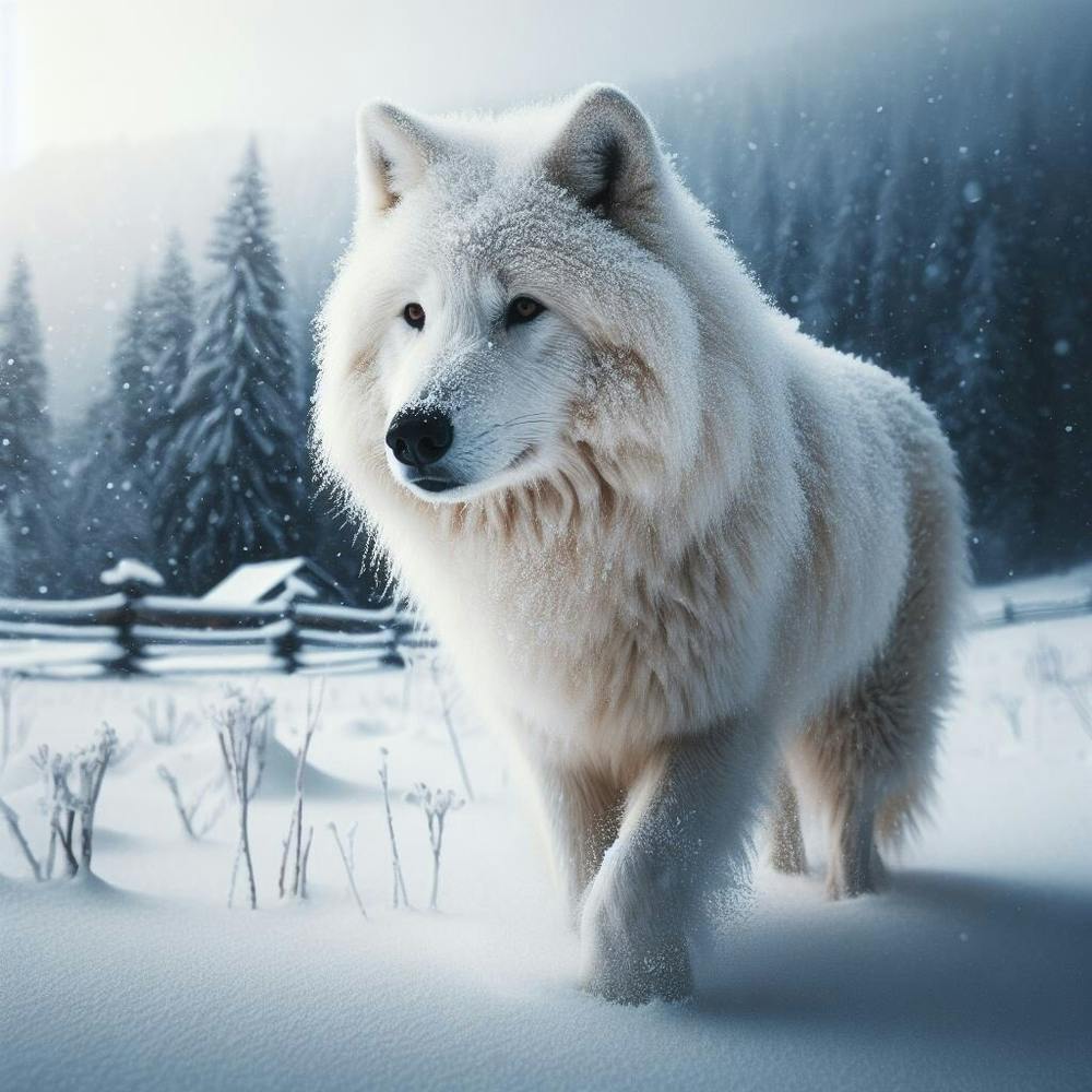 White Wolf In The Snow 1