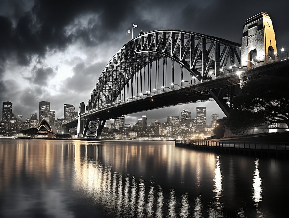 Black And White Photograph Sydney Harbour Bridge