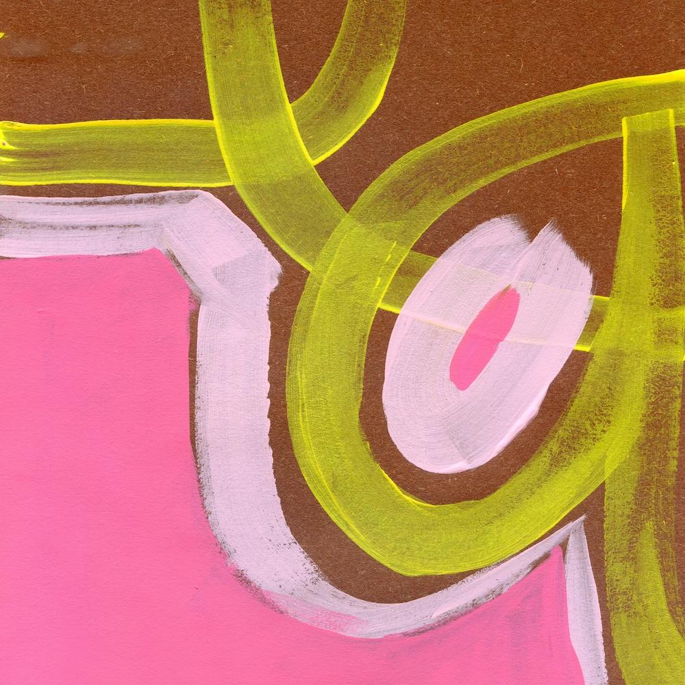 Pink And Yellow Abstract Painting