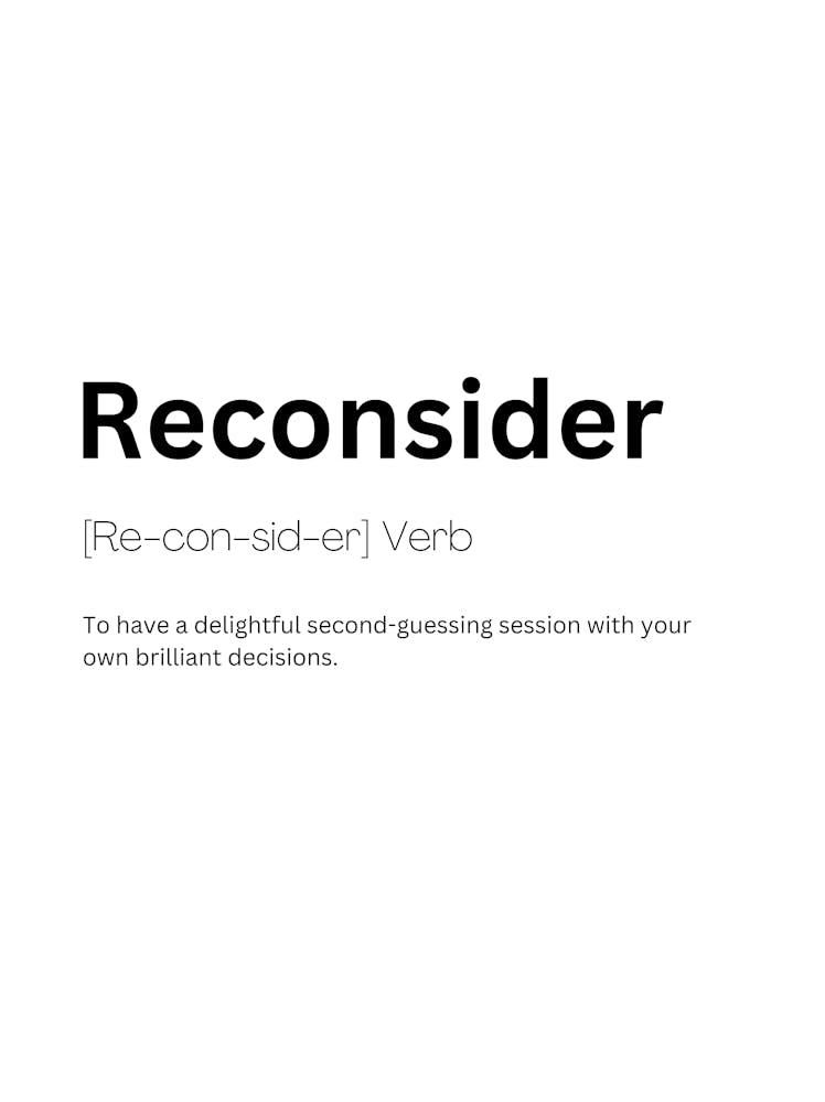 Reconsider Definition Meaning