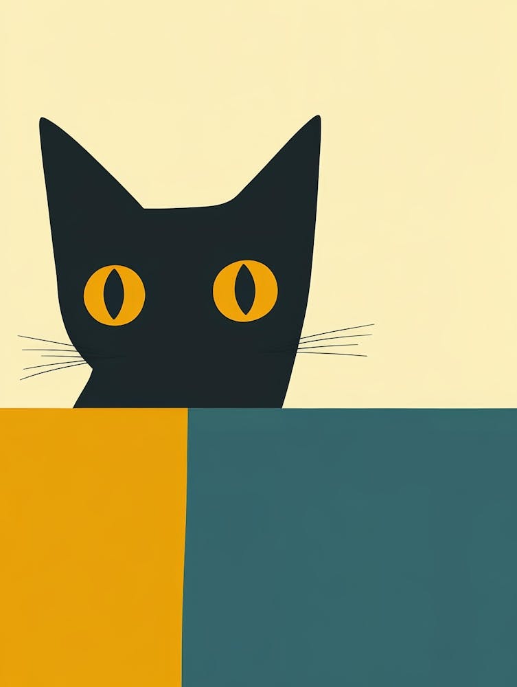 Black Cat With Yellow Eyes 10