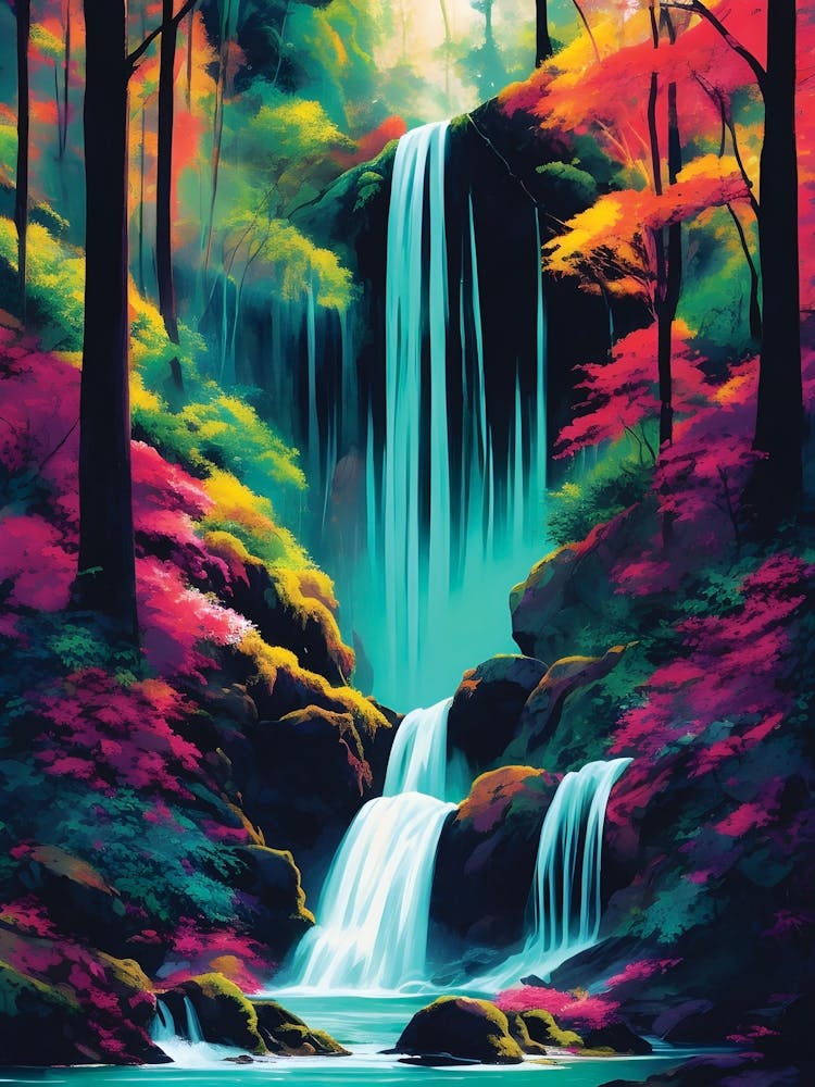 Rainforest Waterfall Landscape 1