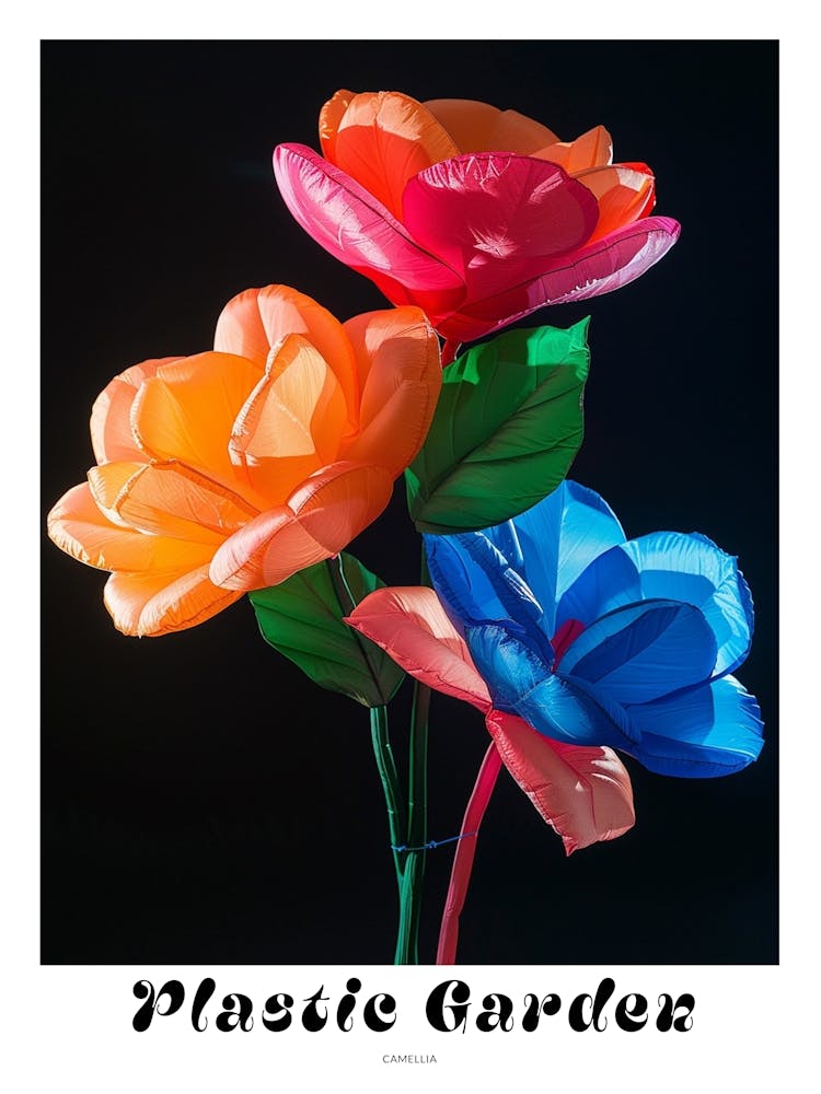 Bright Inflatable Flowers Poster Camellia 1