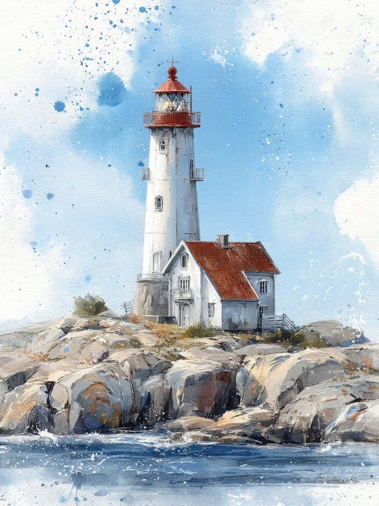 Aihrgdesign Isolated Watercolor Painting Of European Lighthou F6668507 5fb8 437c B220 E6d56b0a3079 0