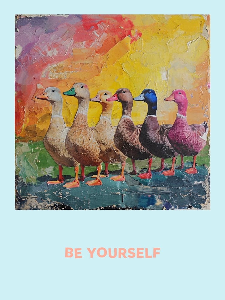 Be Yourself Rainbow Poster 3