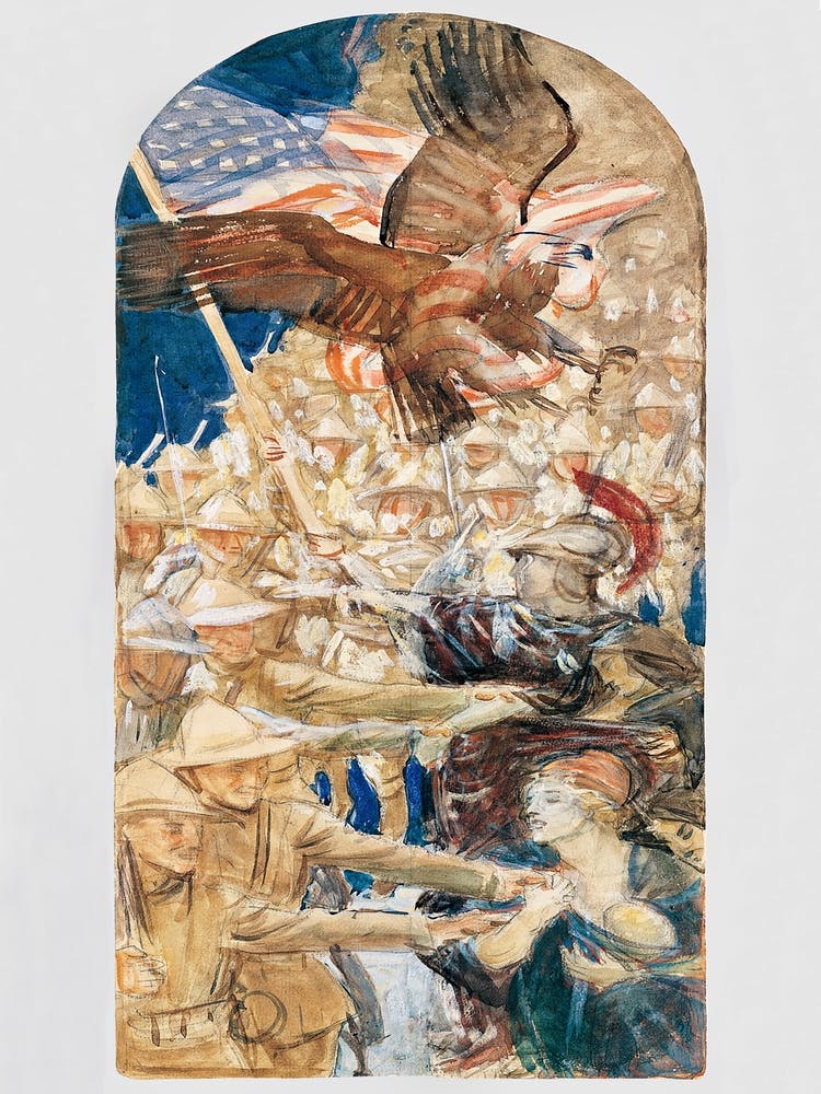 Study For The Coming Of The Americans, John Singer Sargent