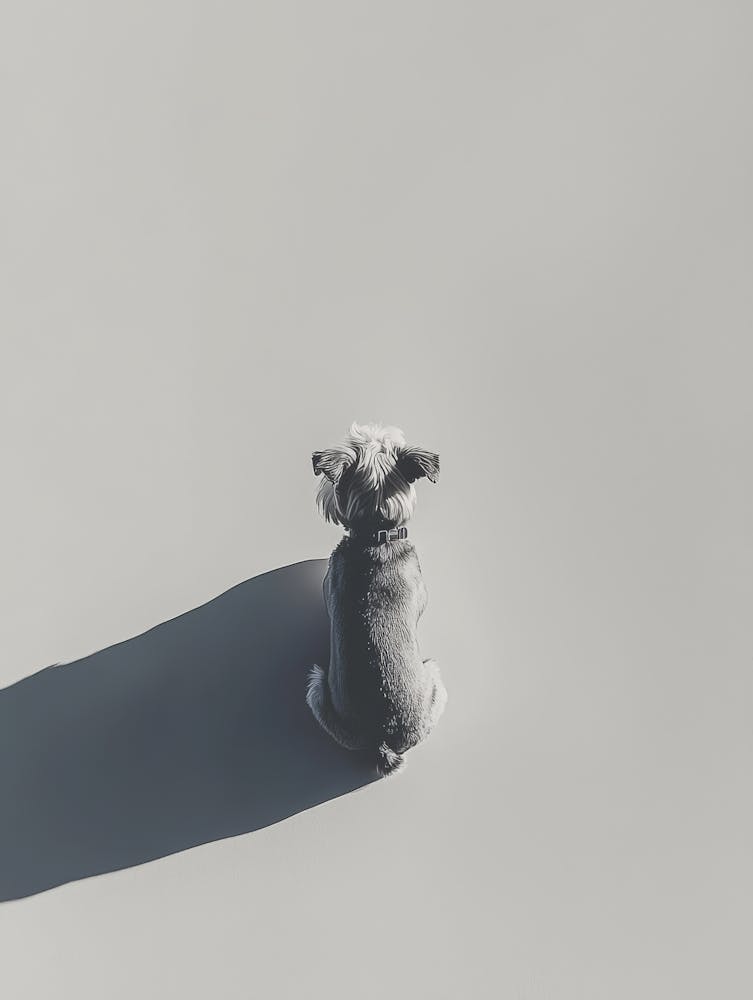 Shadow Of A Dog. Generated AI. 2