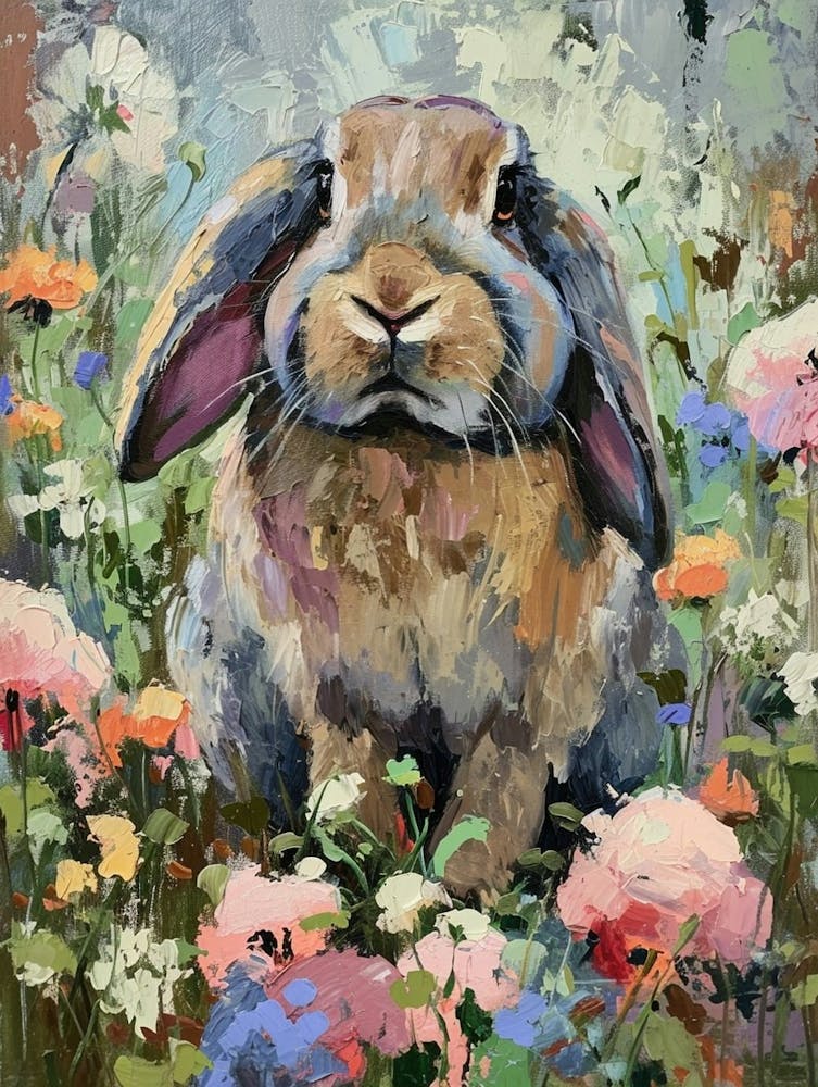 Satin Rabbit Painting 4