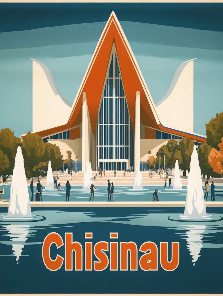 Aihrgdesign A Retro Travel Poster For Chisinau 5