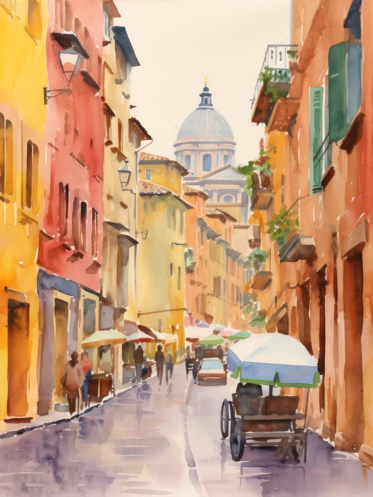 Rome, Italy Watercolour Streets 5