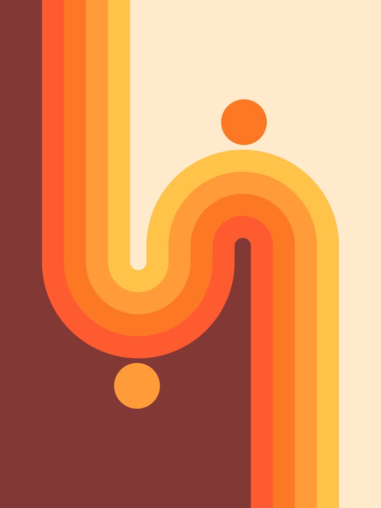 Midcentury Modern Geometric Arch Sun Abstract 2 In Retro Vibes 01