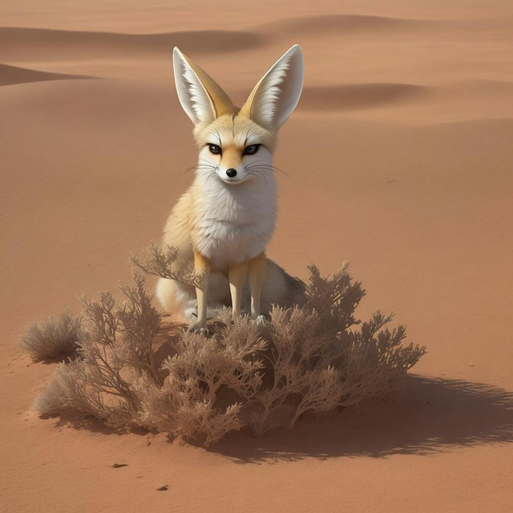 Dreamshaper V7 Amidst This Arid Beauty A Creature Of Pure Ench 1