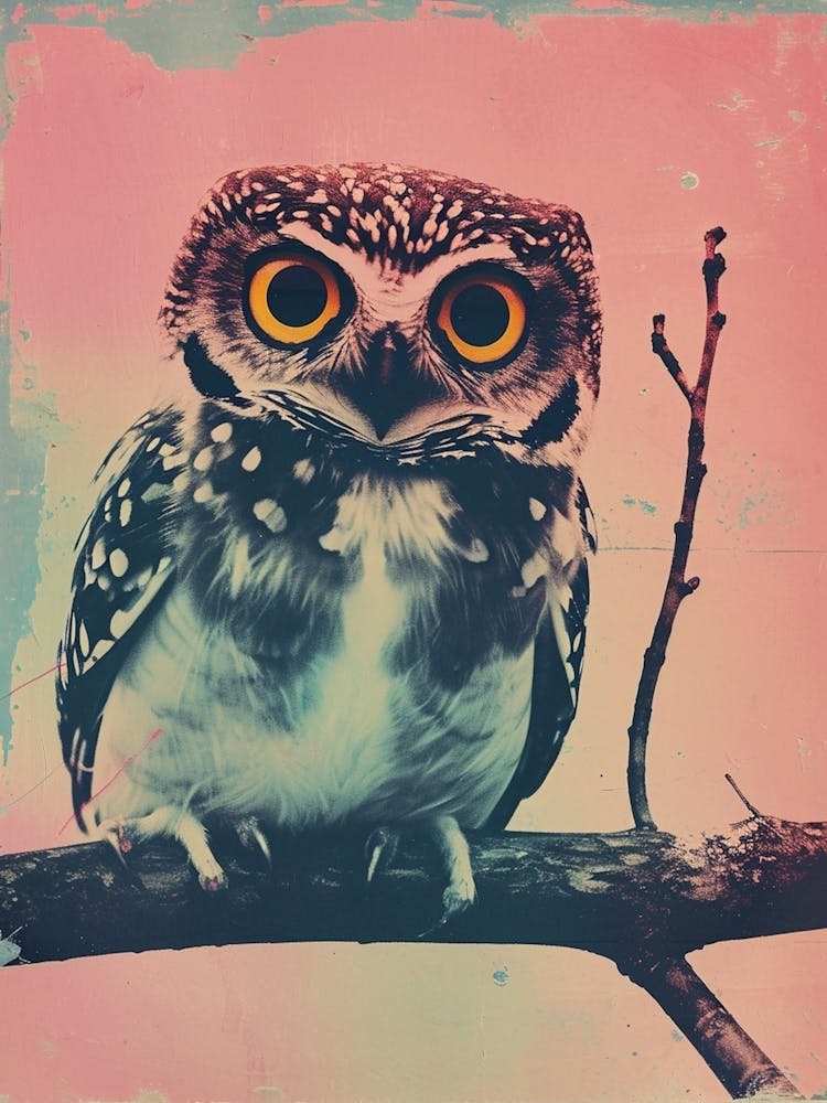 Retro Pop Art Owl 2