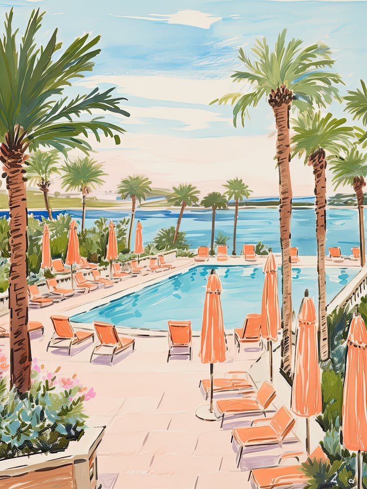 The Resort At Pelican Hill   Newport Beach, California   Resort Storybook Illustration 4