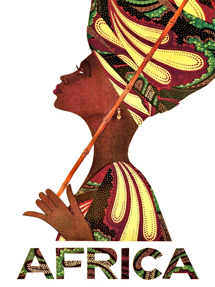 Africa, African Lady In Traditional Clothes