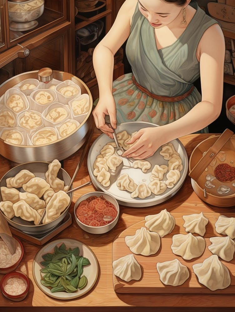 Dumpling Making Chinese New Year 3