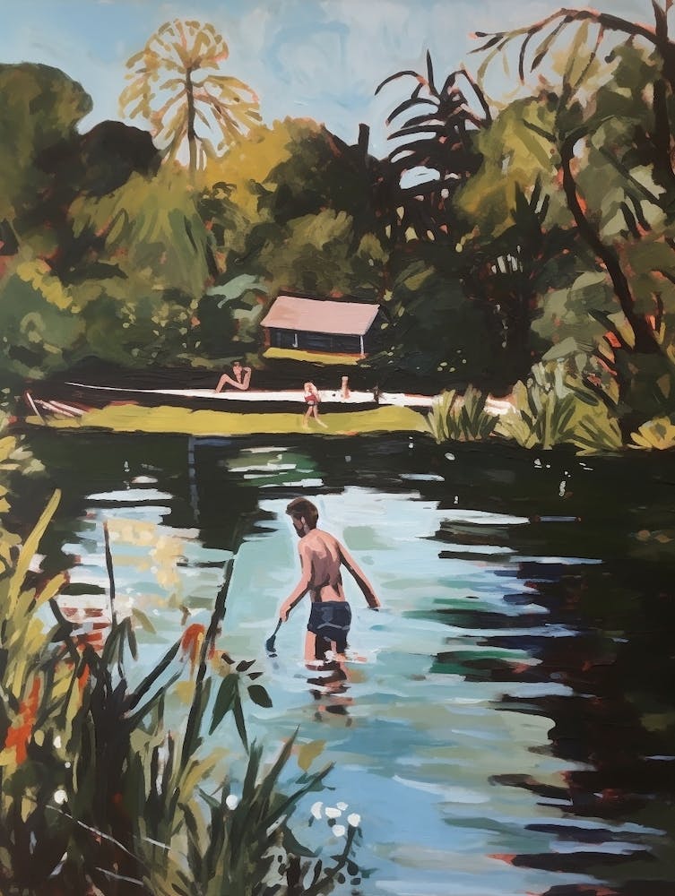 Wild Swimming At Hampstead Heath London 3