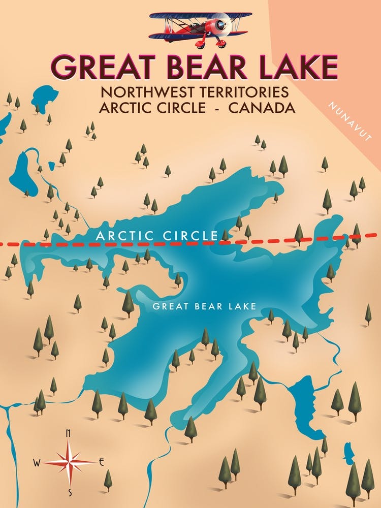 Great Bear Lake Travel map