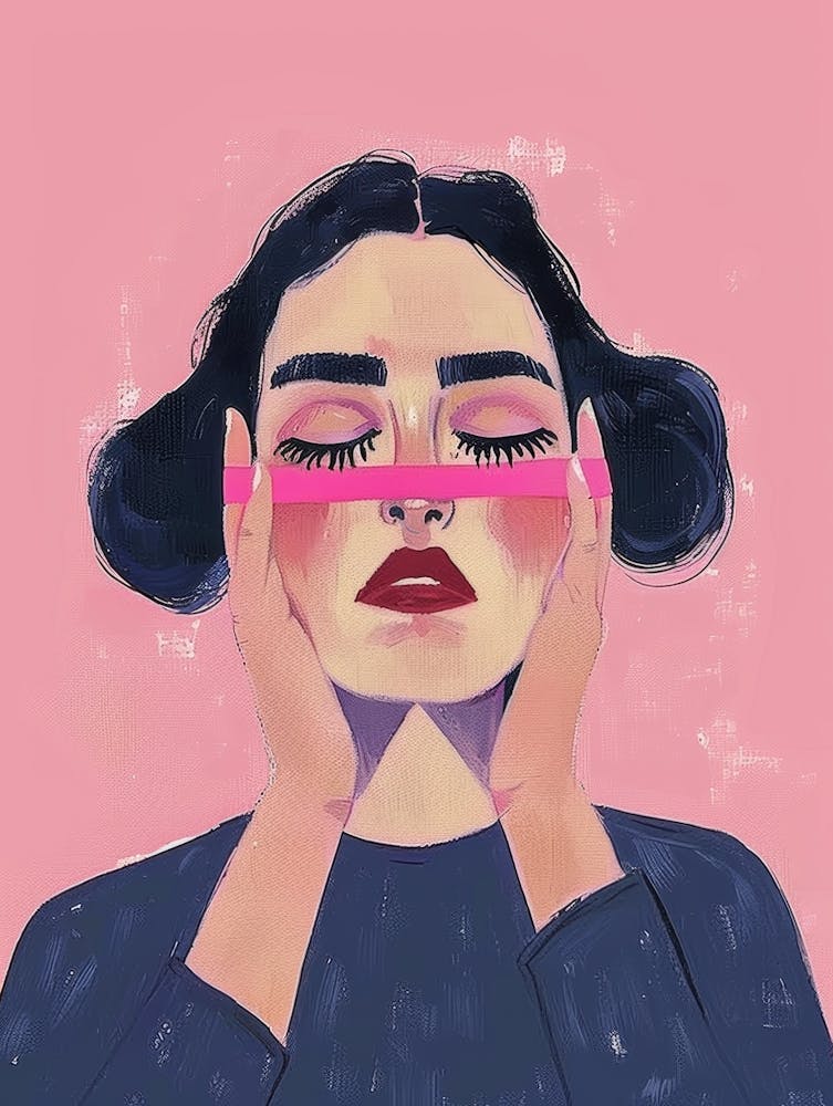 Girl With Pink Eyeliner