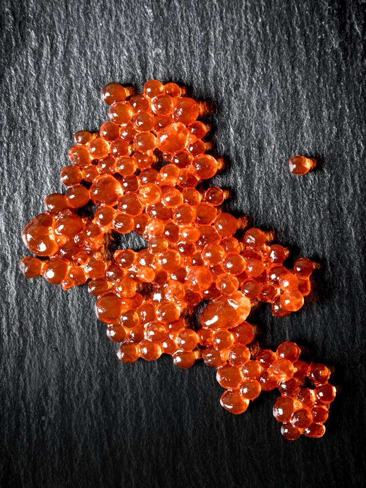 Red caviar — Food kitchen poster/blackboard, photo art
