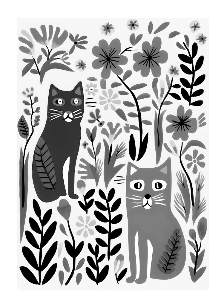 Cats In The Garden