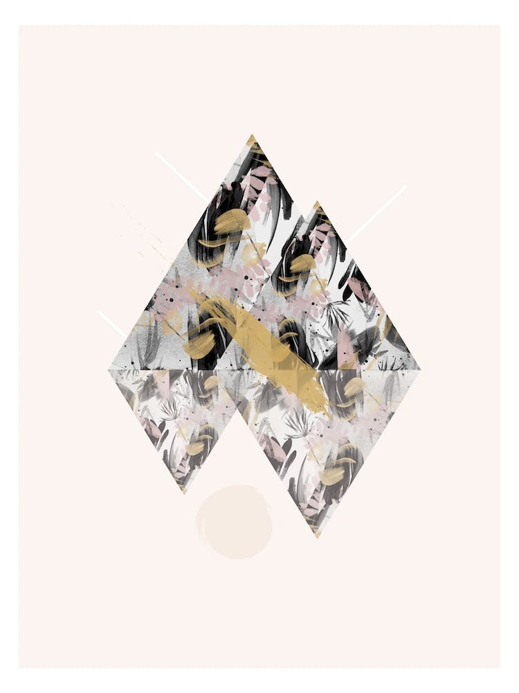 Beige Geometric Diamonds