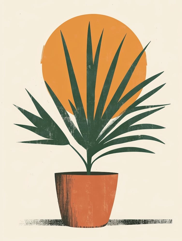 Palm Tree In Pot