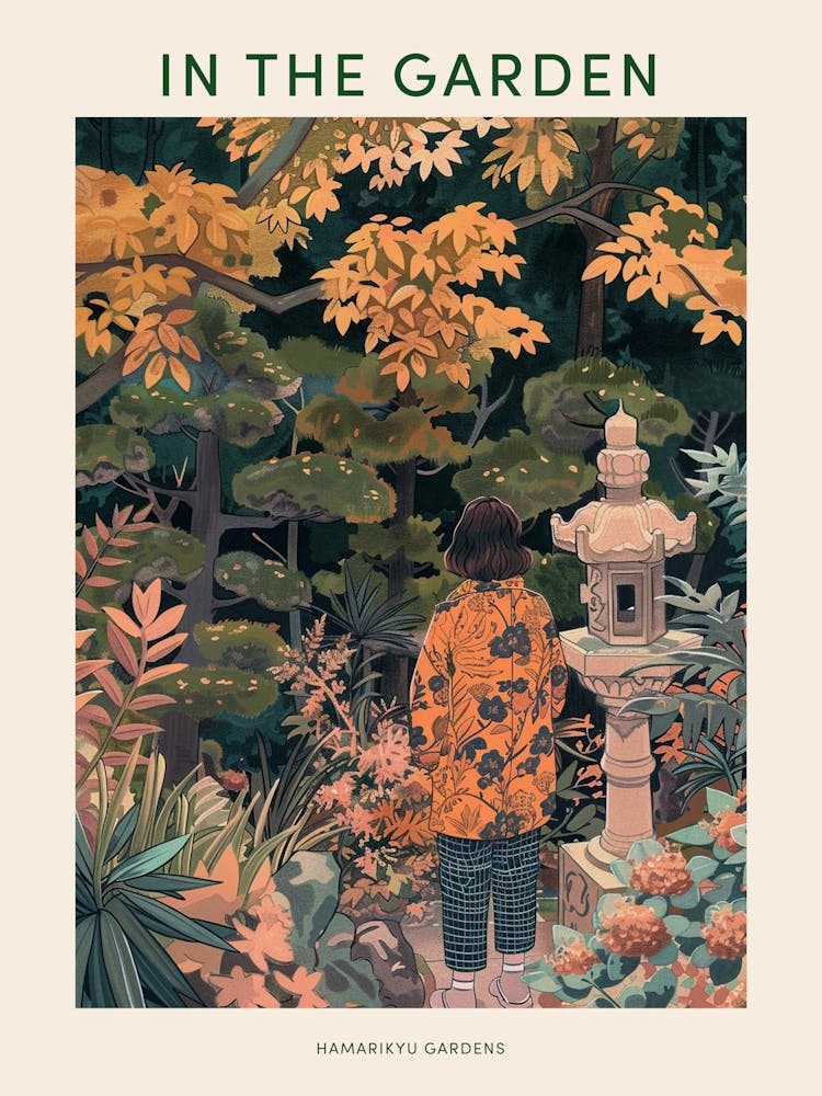 In The Garden Poster Hamarikyu Gardens Japan 2