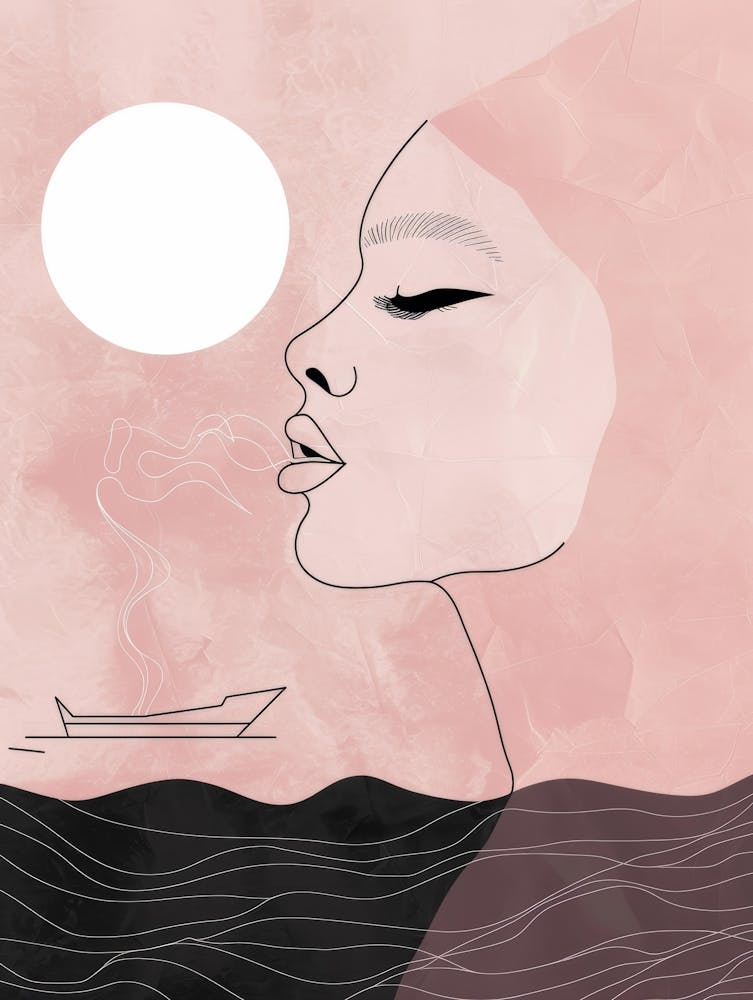 Portrait Of A Woman In The Sea