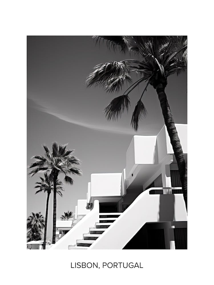 Poster Of Marbella, Spain, Photography In Black And White 1