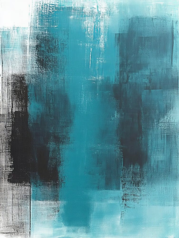 Teal And Black Abstract 2