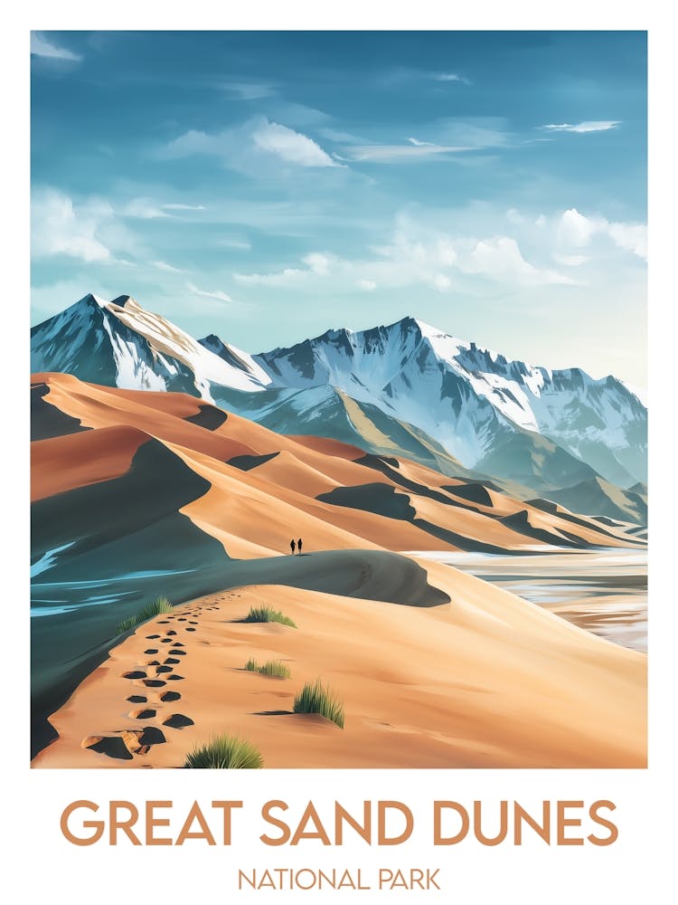 Affiche de voyage Great Sand Dunes National Park
