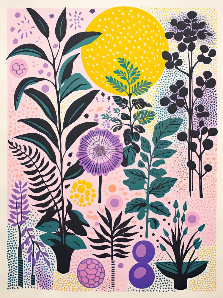Colourful Botanical Risograph Style 22