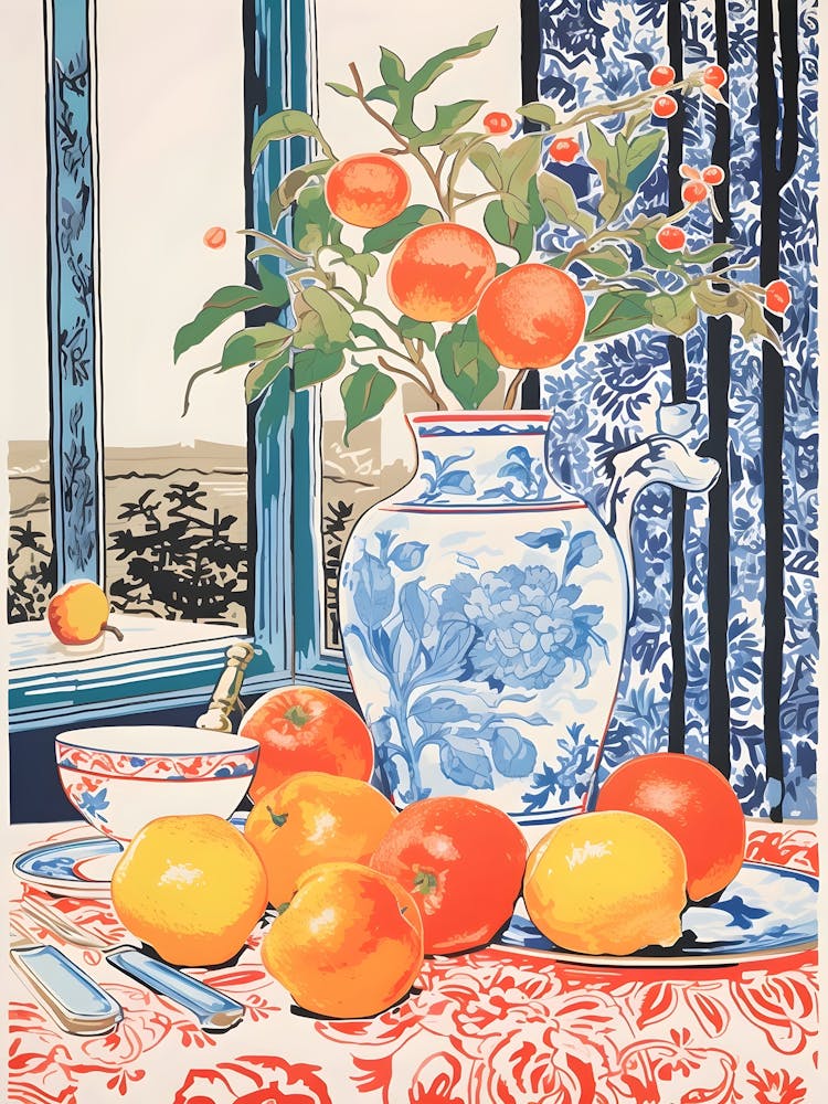 Oranges In A Vase