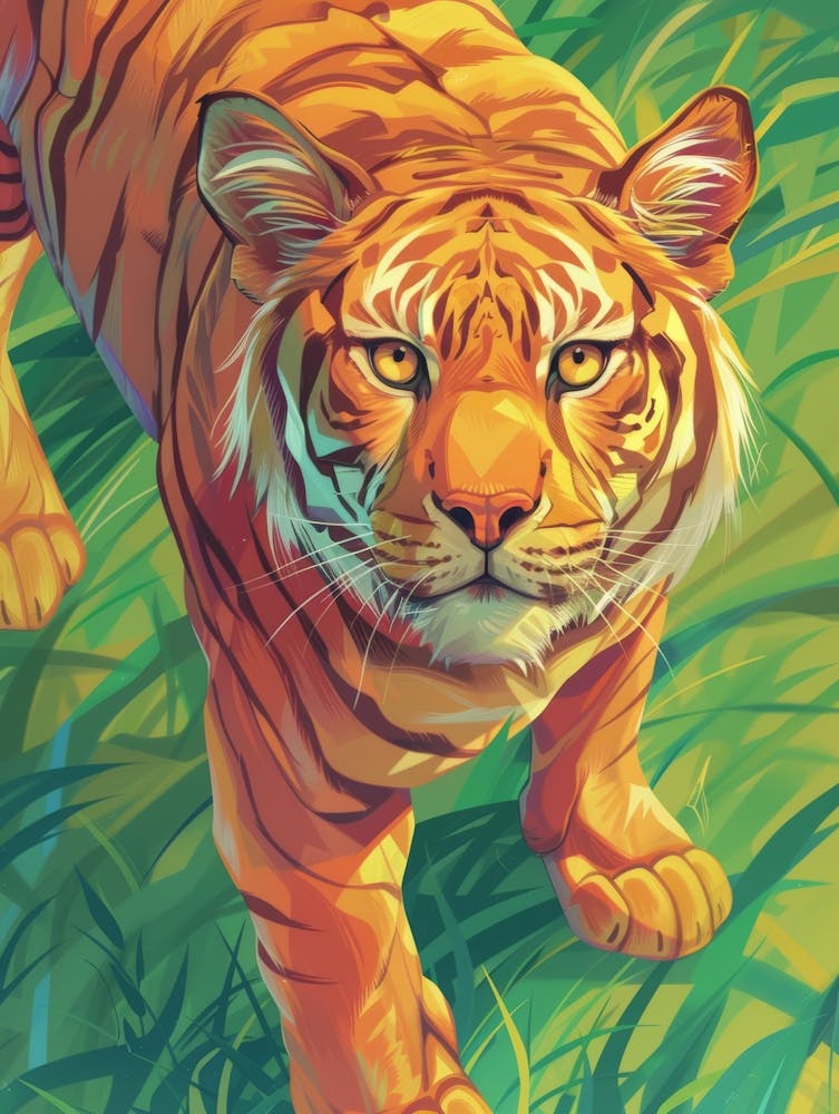 Tiger In The Grass 2