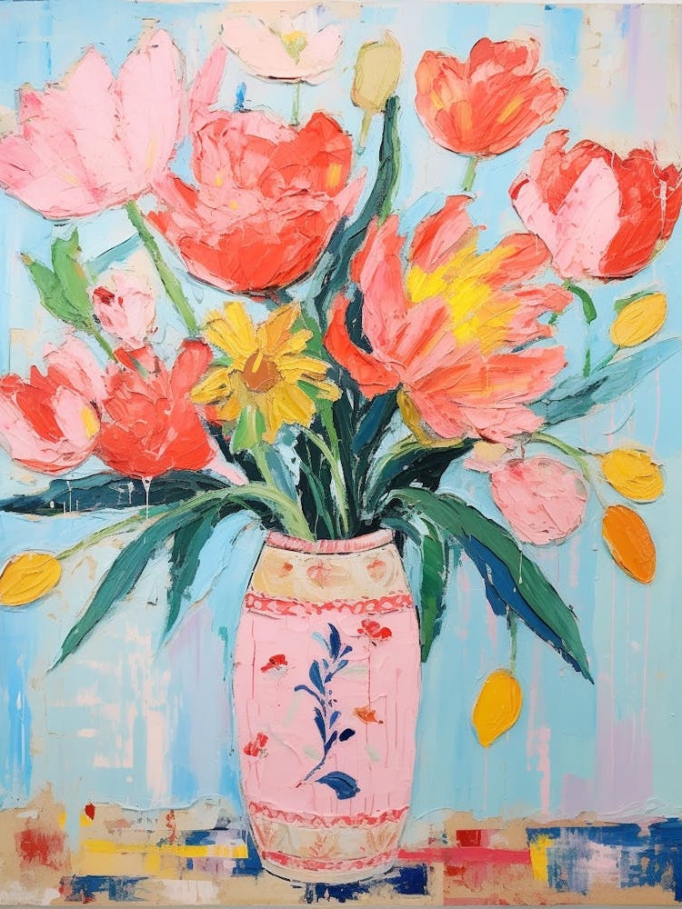 Flower Painting Fauvist Style Peony 3