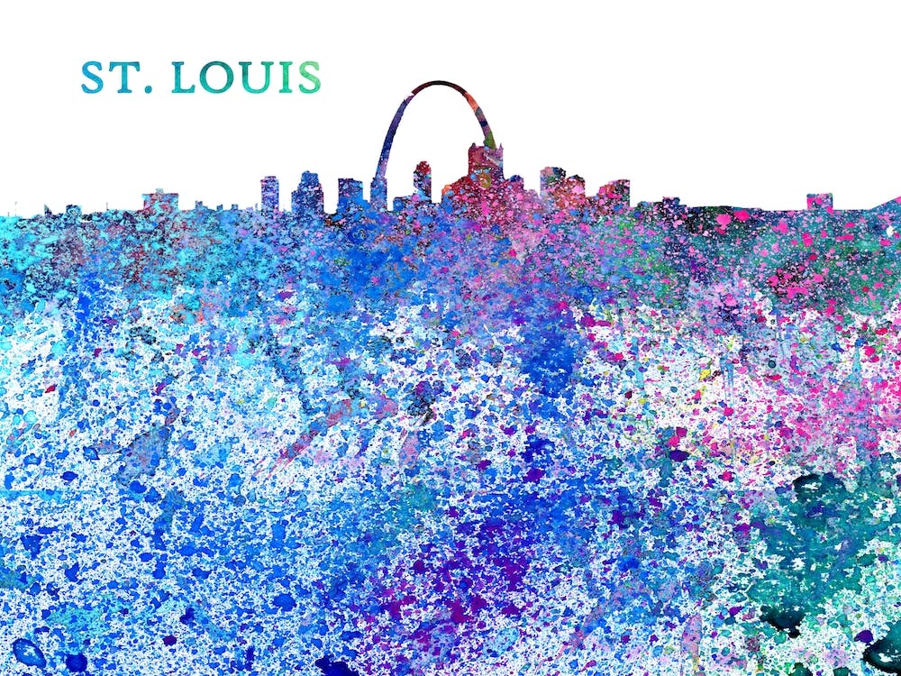 Saint Louis Missouri Skyline Splash
