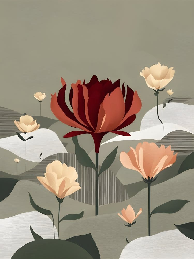 Flowers In A Field 1
